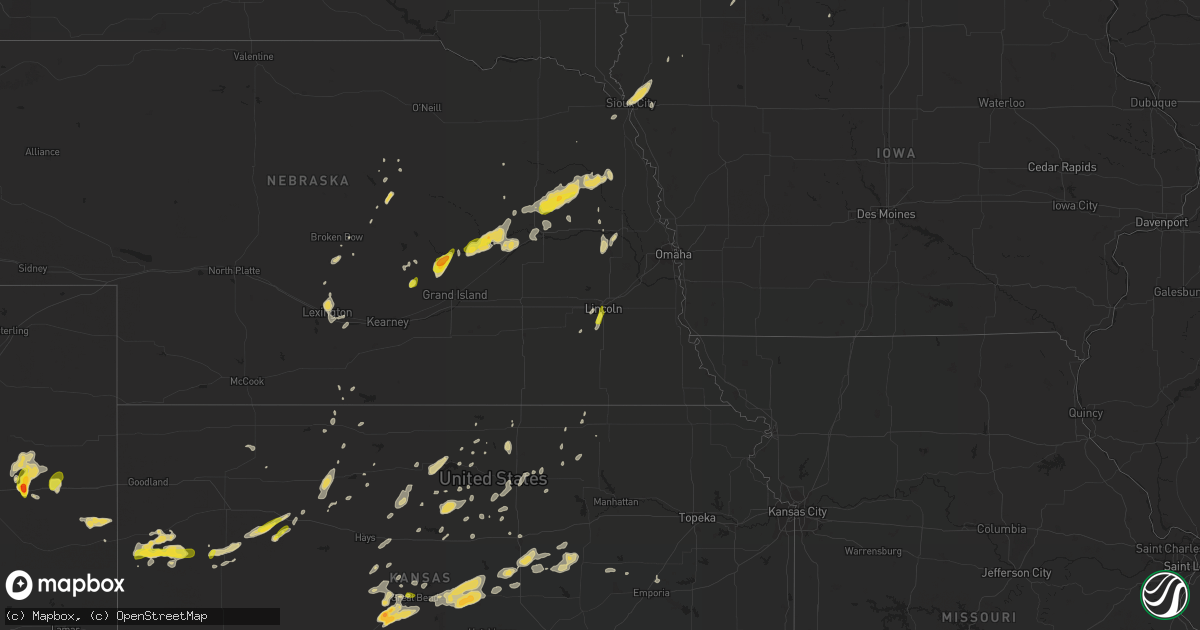 Hail map on April 21, 2019