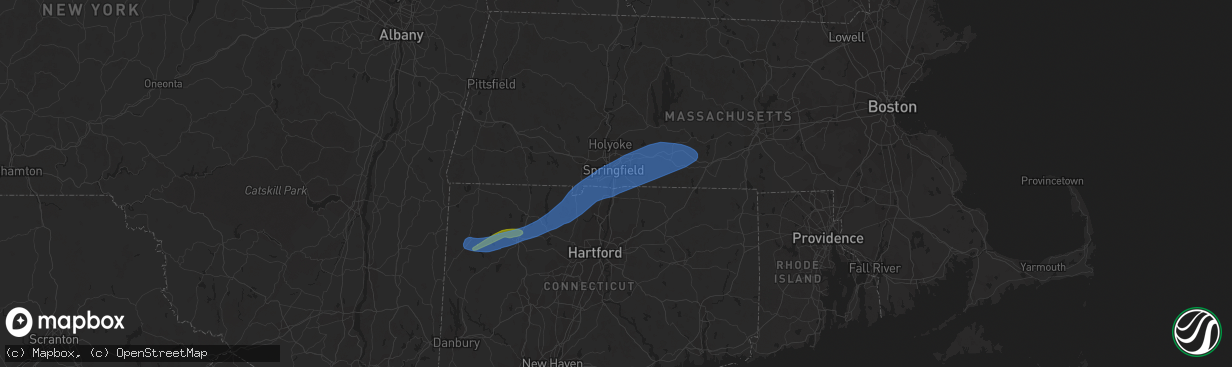 Hail map in Longmeadow, MA on April 21, 2021