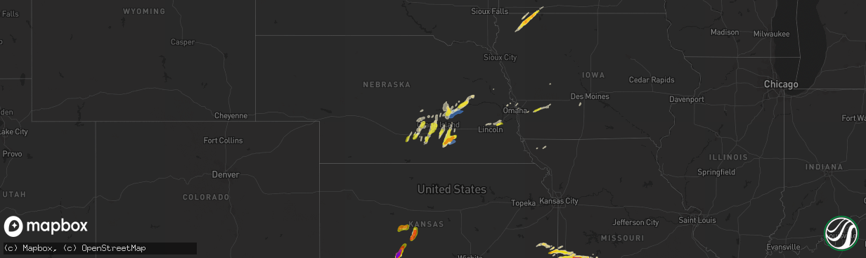 Hail map on April 21, 2022