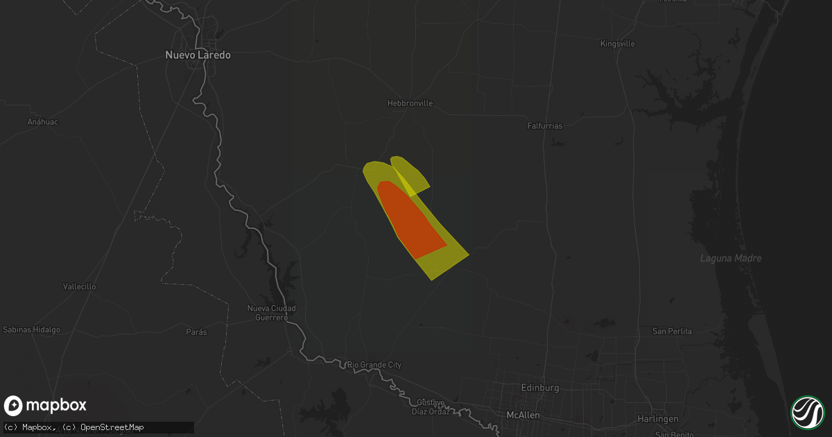 Hail map in Guerra, TX on April 21, 2023