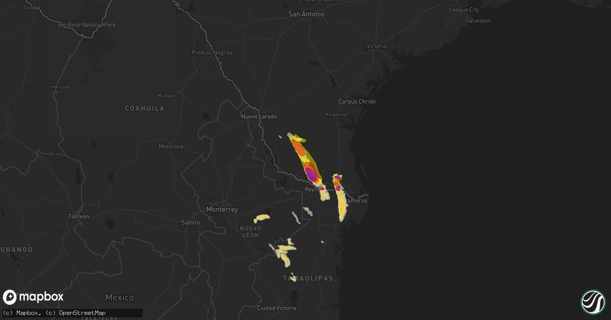 Hail map on April 21, 2023
