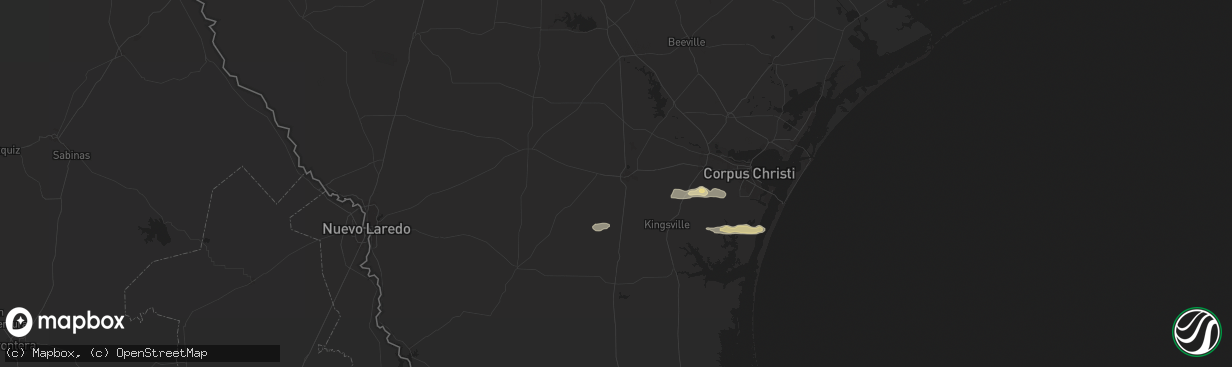 Hail map in Alice, TX on April 21, 2024