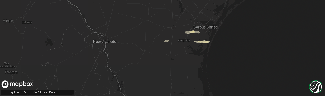 Hail map in Concepcion, TX on April 21, 2024