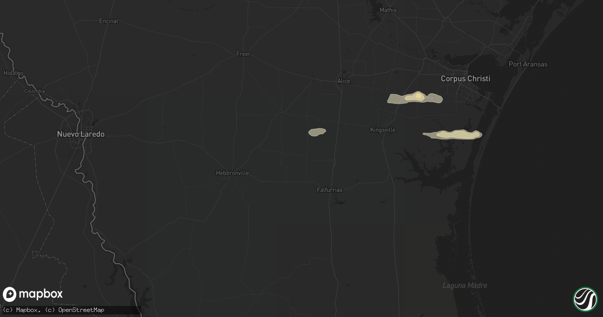 Hail map in Concepcion, TX on April 21, 2024
