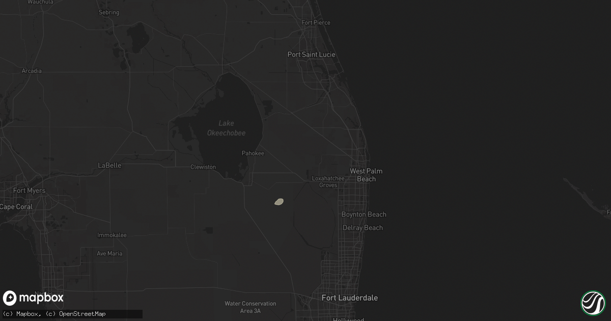 Hail map in Loxahatchee, FL on April 21, 2024