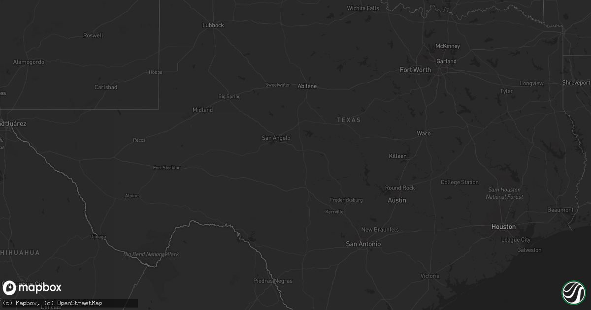 Hail map in Texas on April 21, 2024