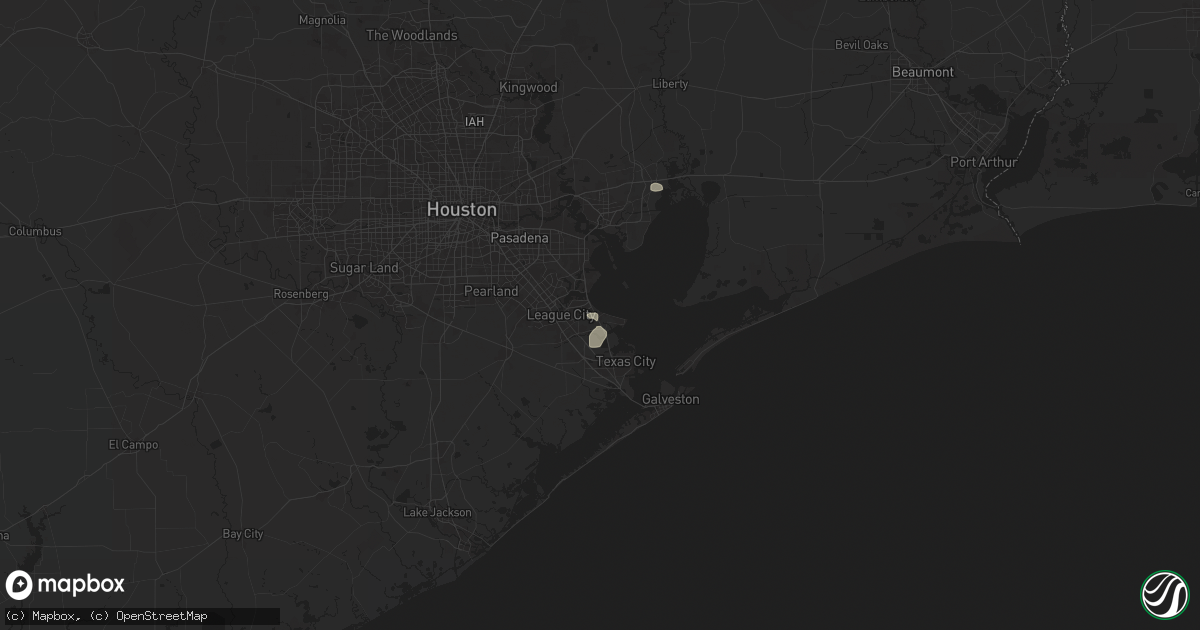 Hail map in Bacliff, TX on April 21, 2025