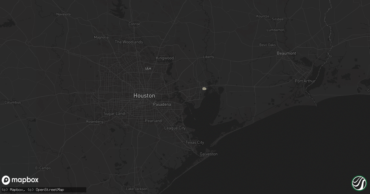 Hail map in Baytown, TX on April 21, 2025