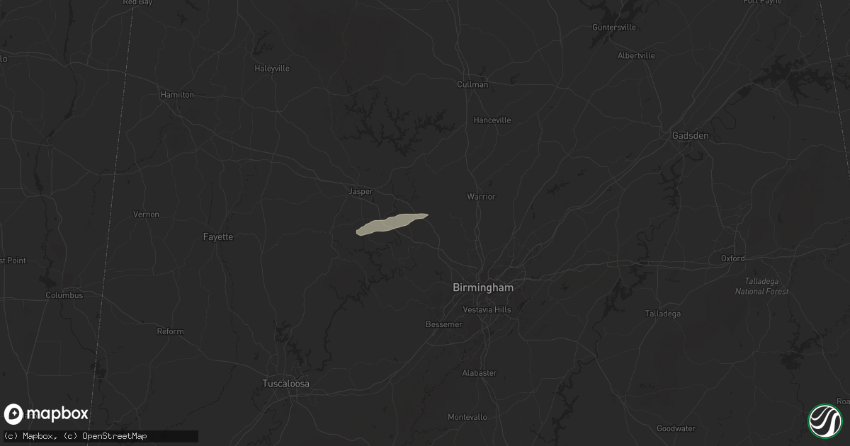 Hail map in Dora, AL on April 21, 2025