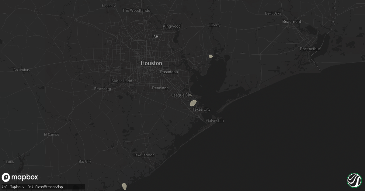 Hail map in League City, TX on April 21, 2025