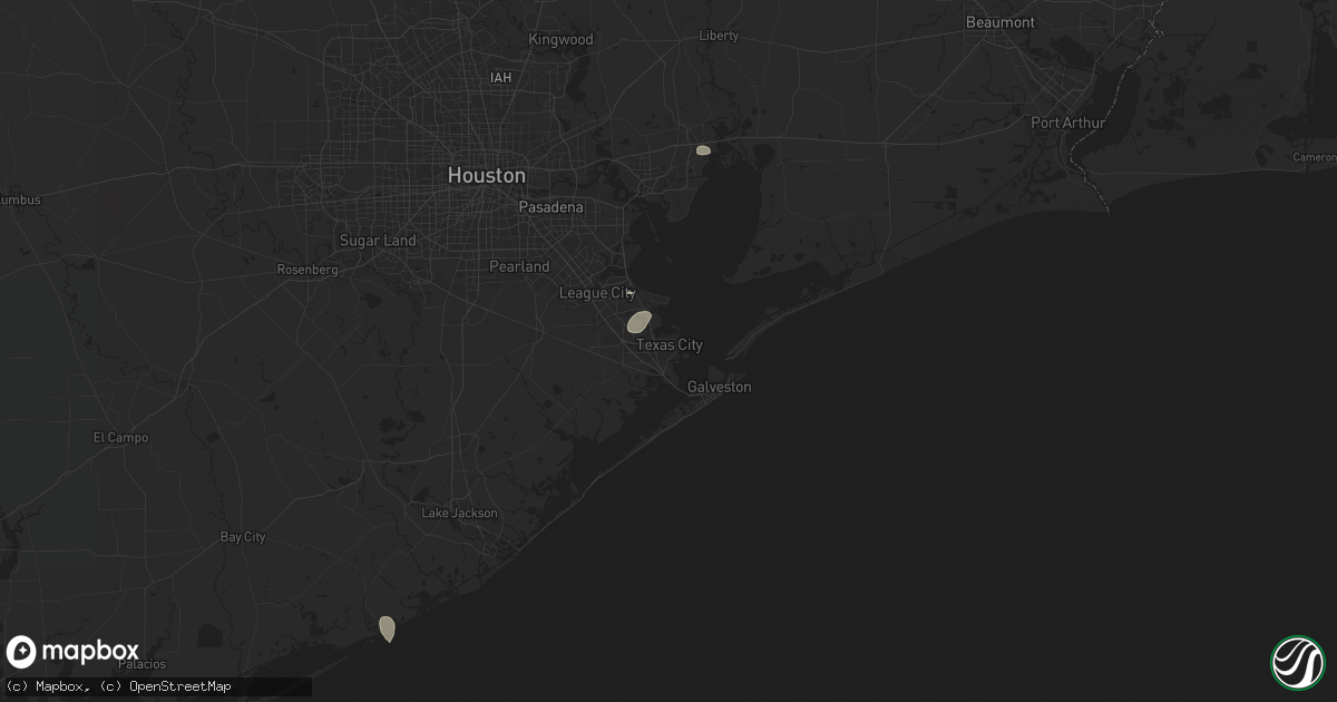 Hail map in Texas City, TX on April 21, 2025