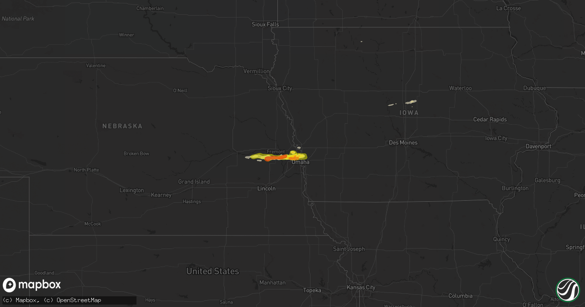 Hail map on April 21, 2025