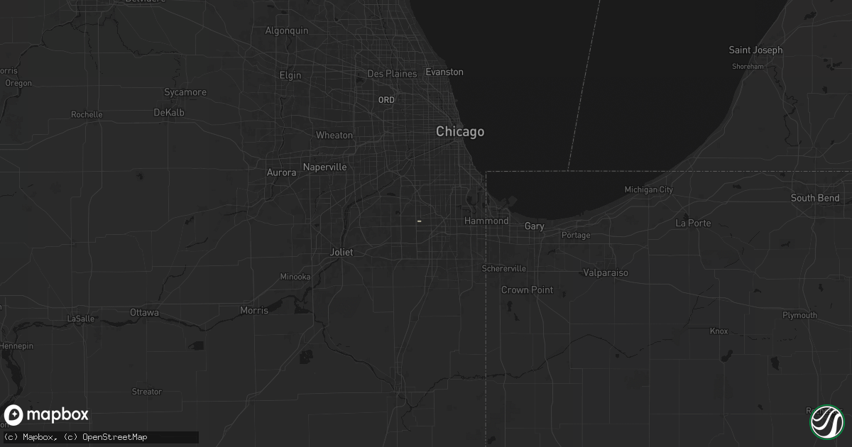 Hail map in Oak Forest, IL on April 21, 2026