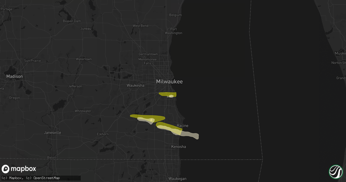 Hail map in Saint Francis, WI on April 21, 2026