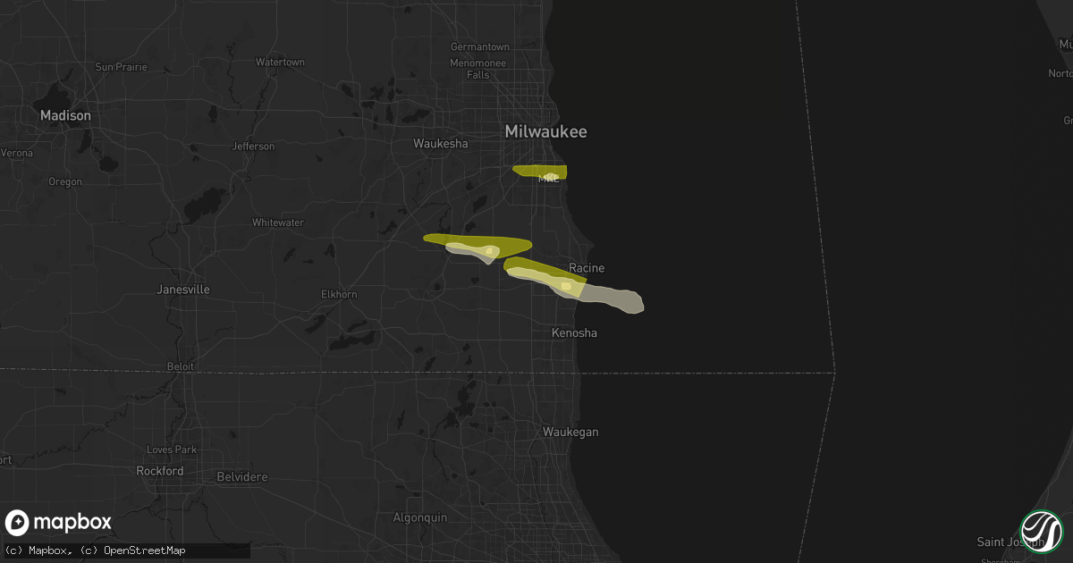 Hail map in Sturtevant, WI on April 21, 2026