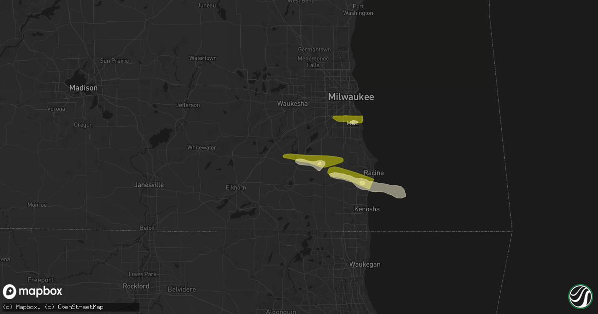 Hail map in Waterford, WI on April 21, 2026
