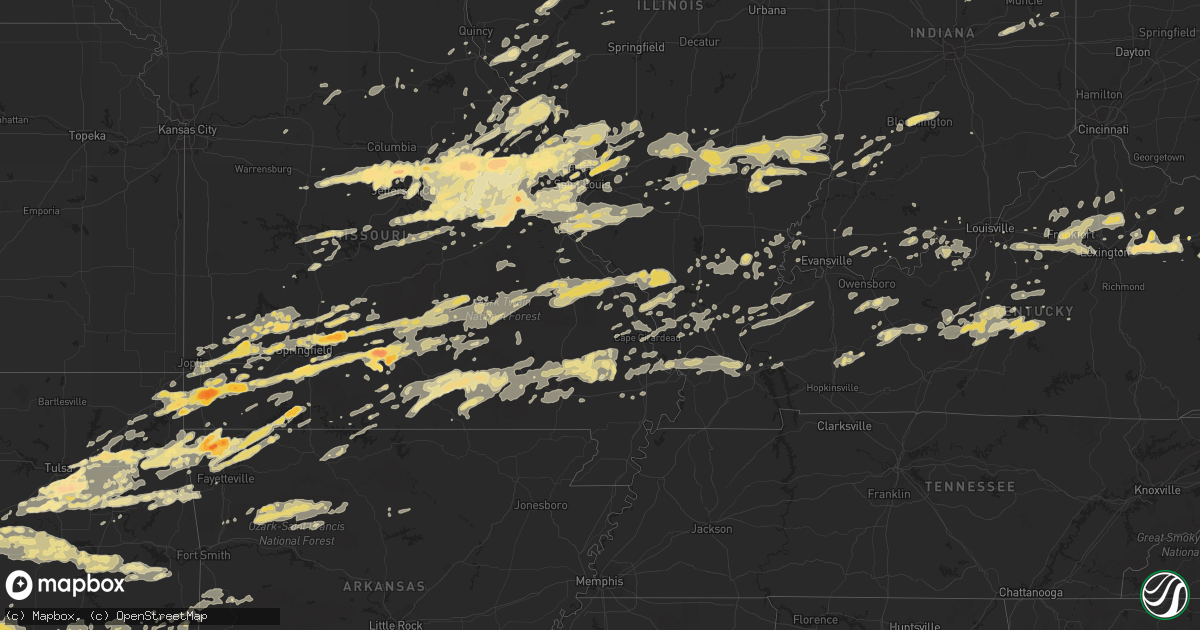 Hail map in Kentucky on April 22, 2011