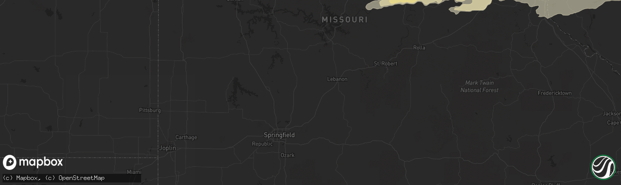 Hail map in Saint Charles, MO on April 22, 2011