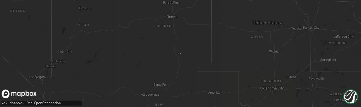 Hail map on April 22, 2014