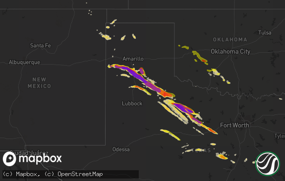 Hail map preview on 04-22-2015