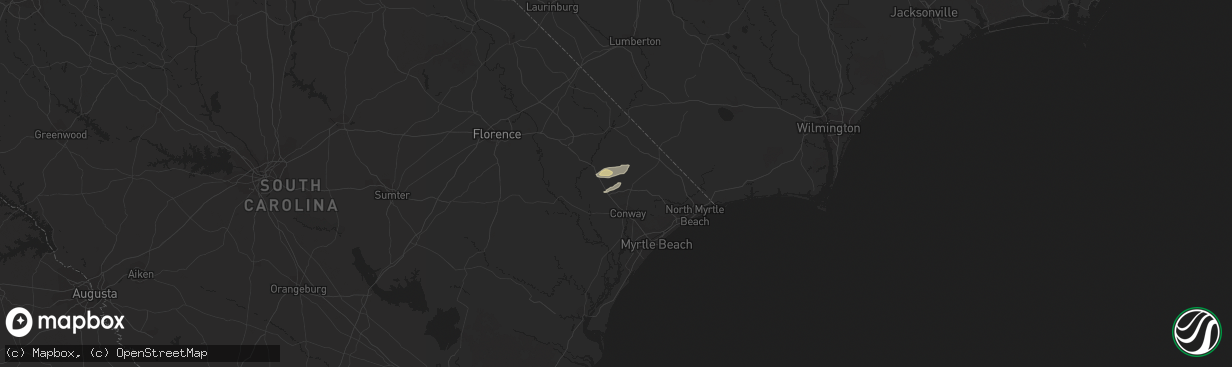 Hail map in Aynor, SC on April 22, 2016