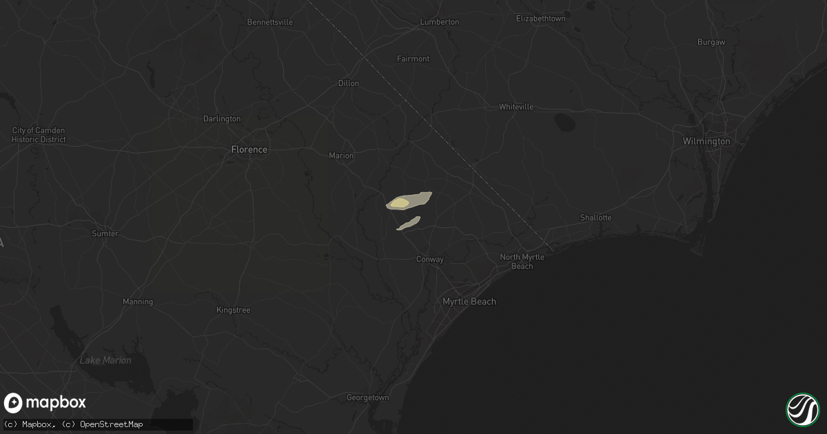 Hail map in Aynor, SC on April 22, 2016
