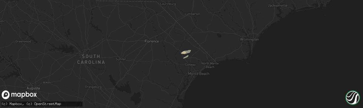 Hail map in Galivants Ferry, SC on April 22, 2016