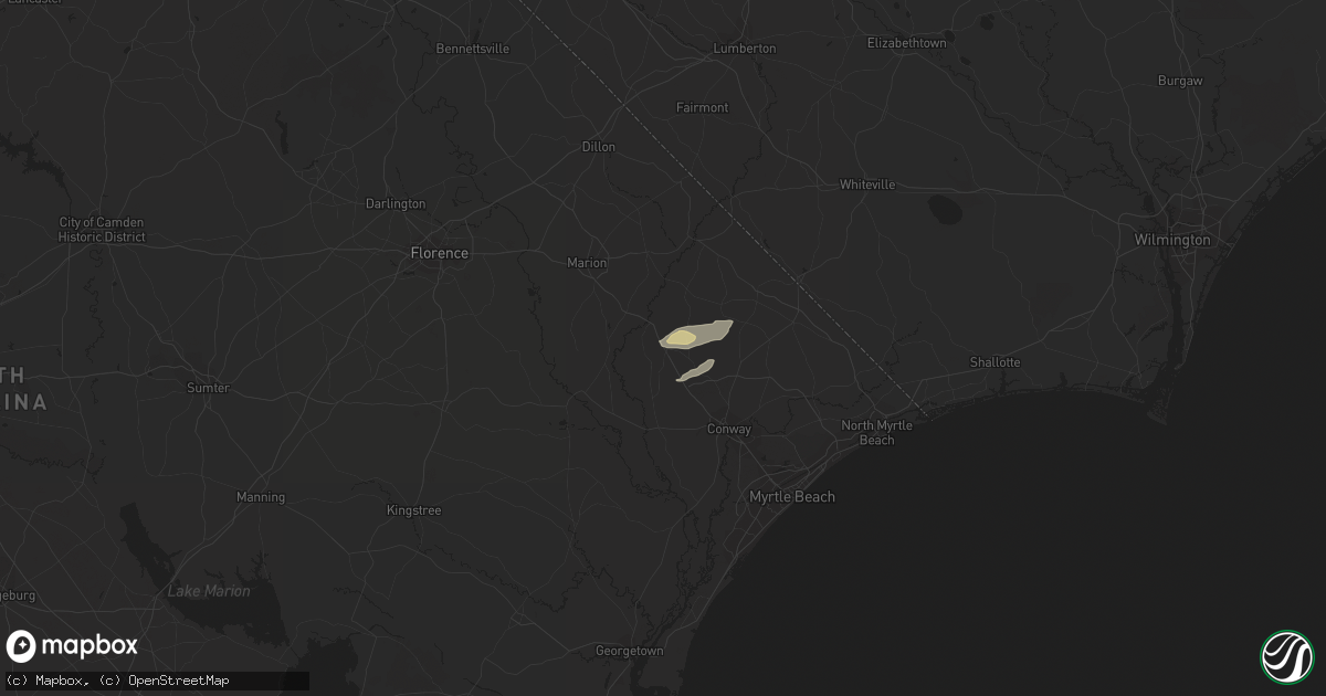 Hail map in Galivants Ferry, SC on April 22, 2016