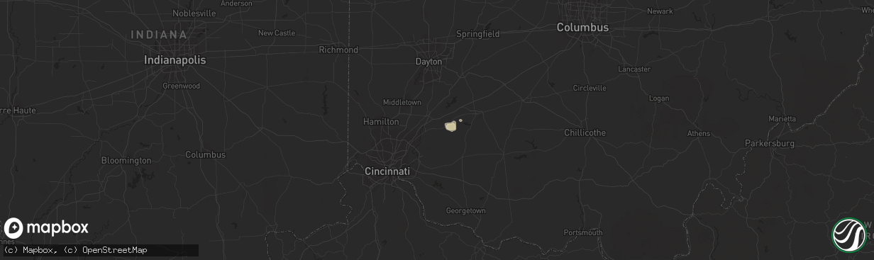 Hail map in Morrow, OH on April 22, 2016