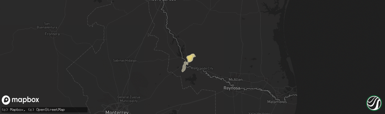 Hail map in Roma, TX on April 22, 2016