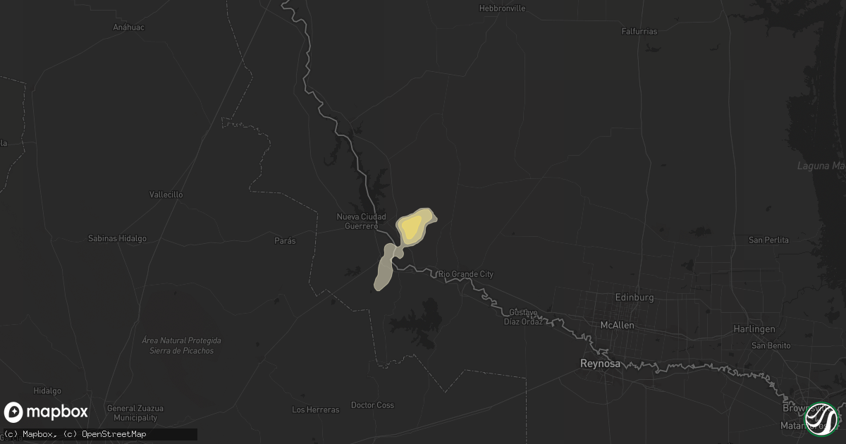 Hail map in Roma, TX on April 22, 2016
