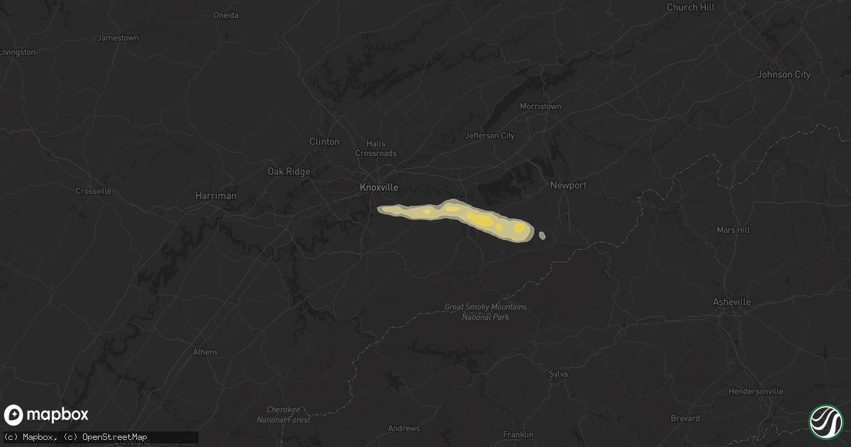 Hail map in Seymour, TN on April 22, 2016