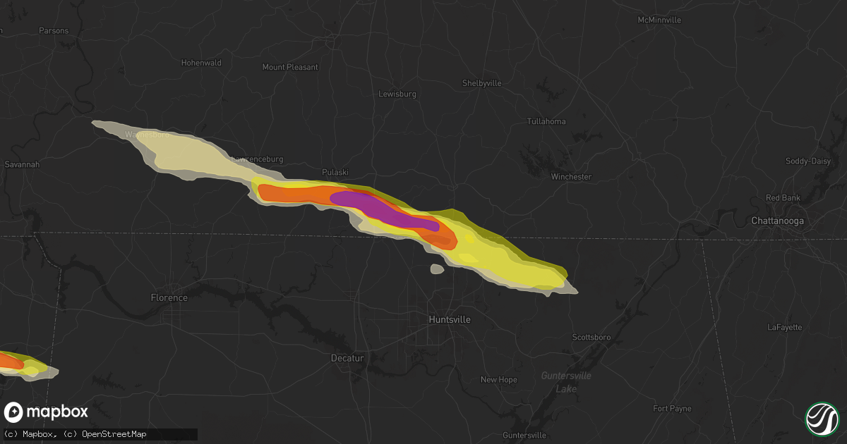Hail map in Taft, TN on April 22, 2017