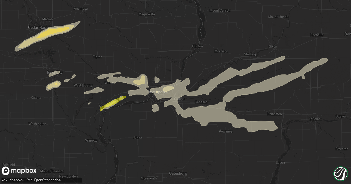 Hail map in East Moline, IL on April 22, 2019