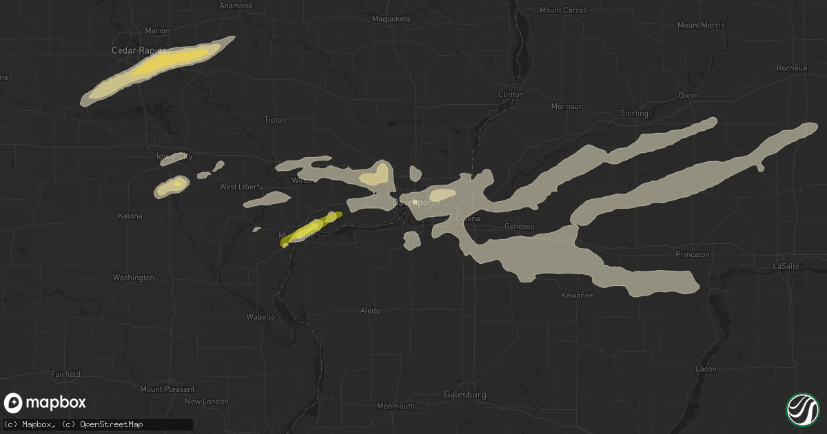 Hail map in Rock Island, IL on April 22, 2019