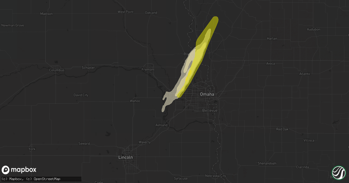 Hail map in Elkhorn, NE on April 22, 2022