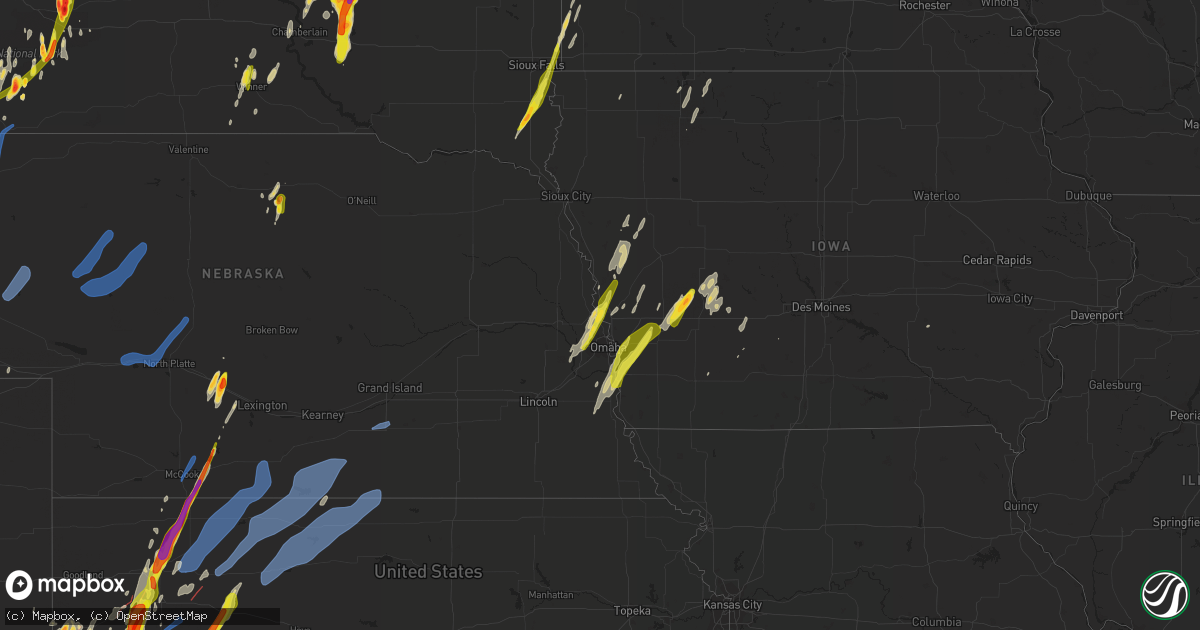 Hail map on April 22, 2022