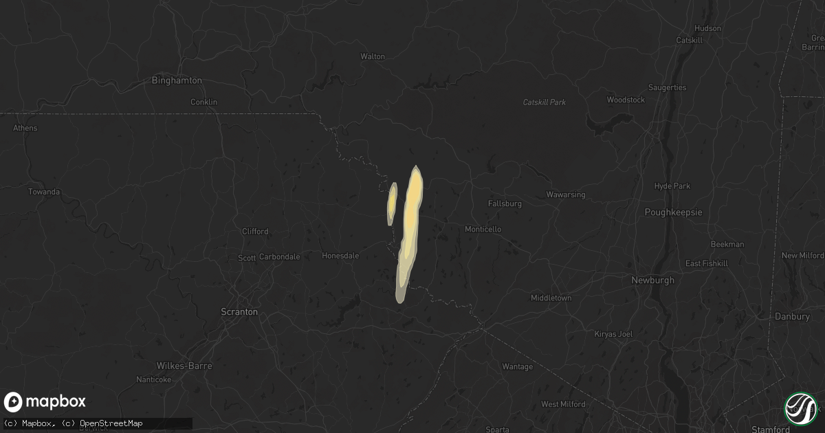 Hail map in Cochecton, NY on April 22, 2023