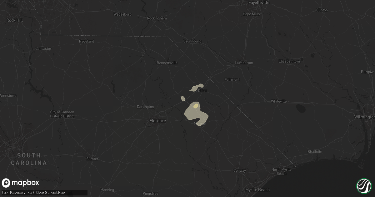 Hail map in Latta, SC on April 22, 2023