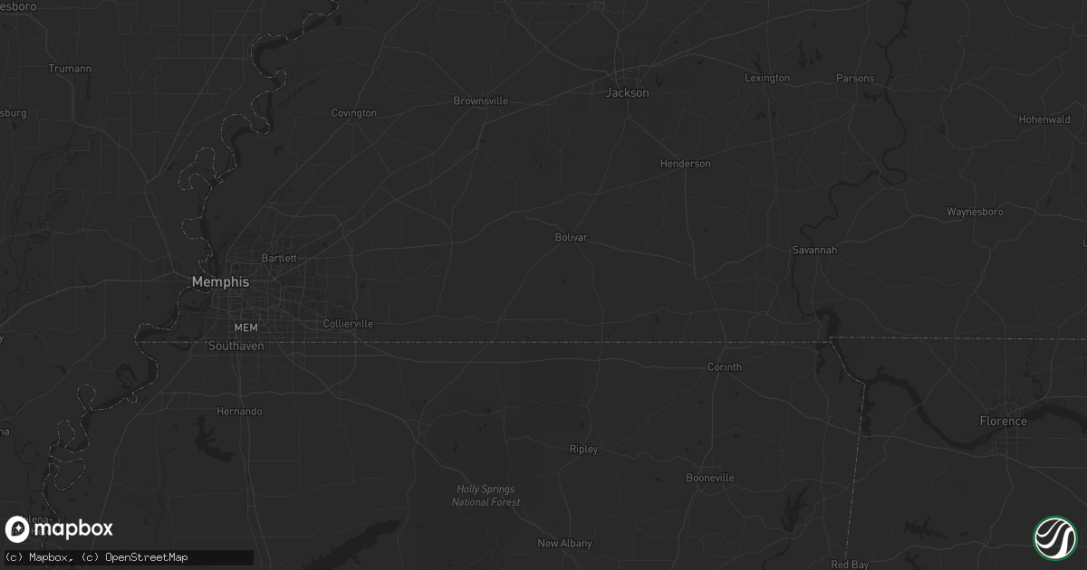 Hail map in Locust Dale, VA on April 22, 2023