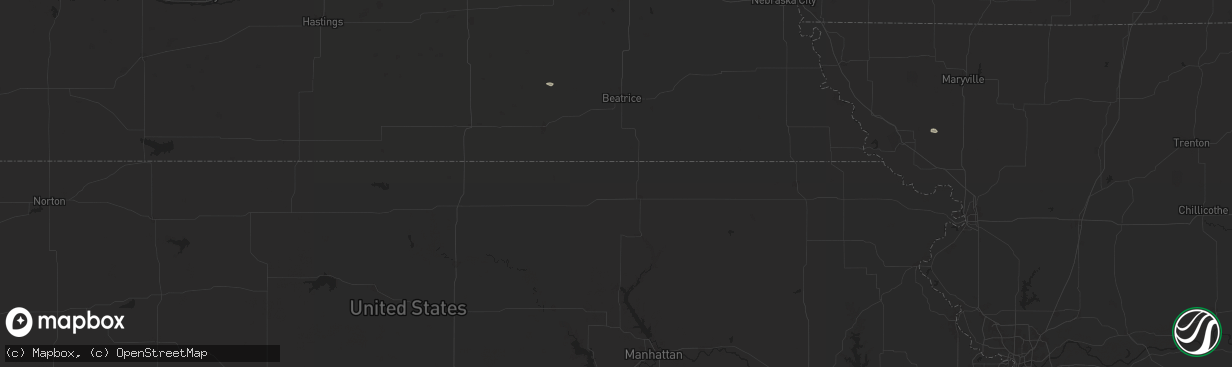 Hail map in Bremen, KS on April 22, 2024