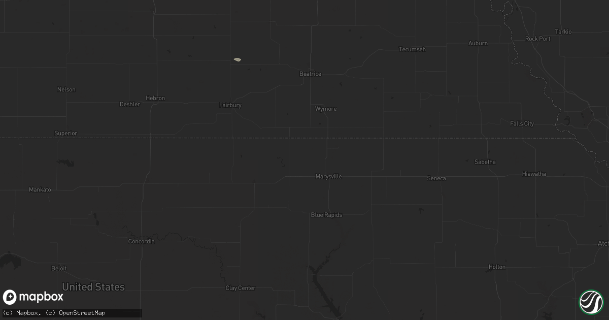Hail map in Bremen, KS on April 22, 2024