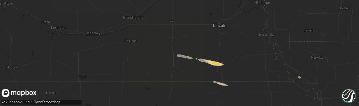 Hail map in Ohiowa, NE on April 22, 2024