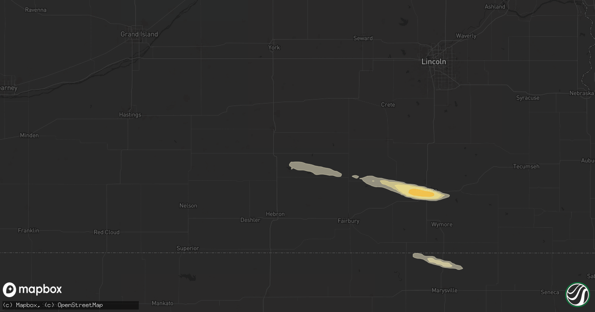 Hail map in Ohiowa, NE on April 22, 2024