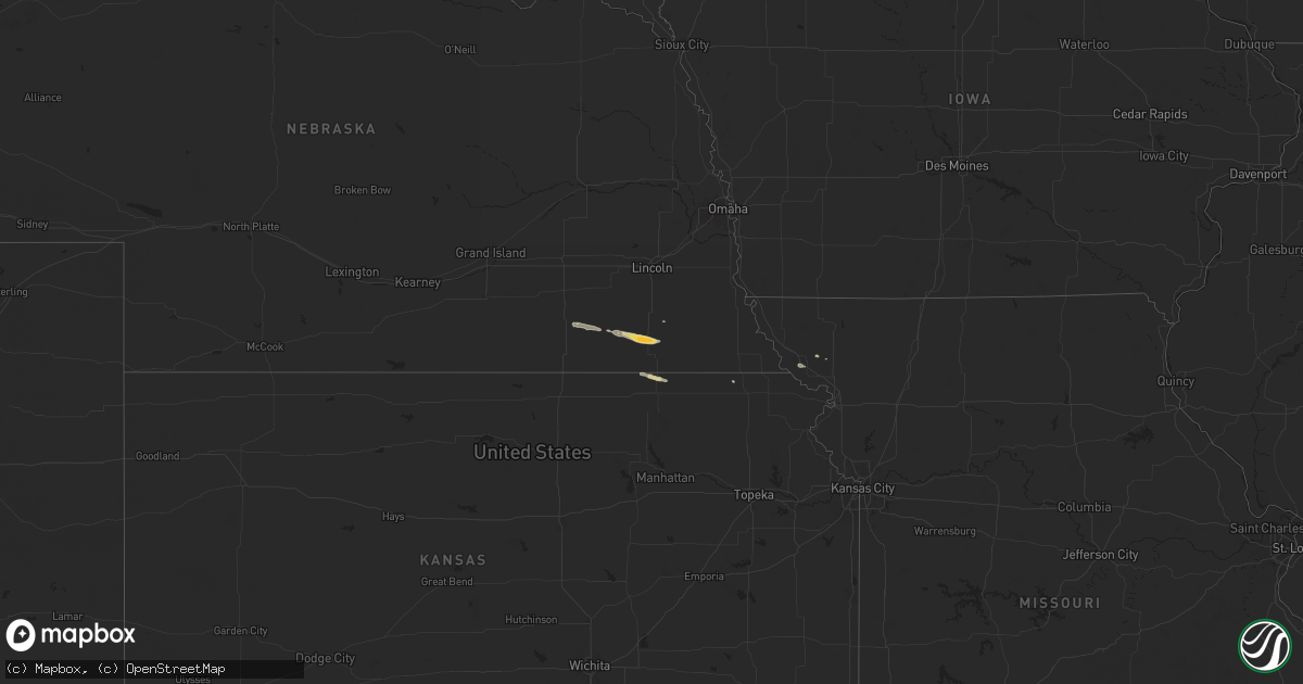 Hail map on April 22, 2024