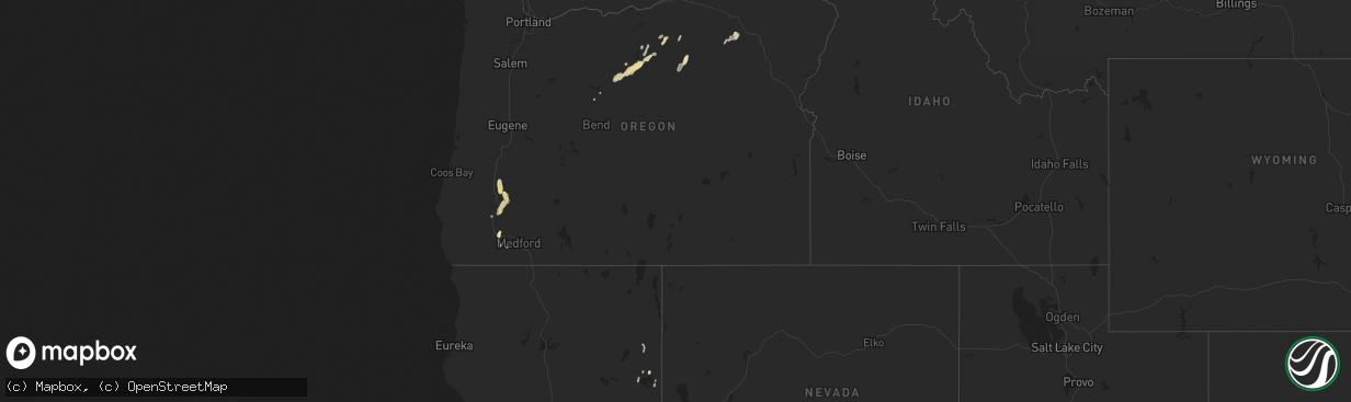 Hail map in Idaho on April 23, 2012