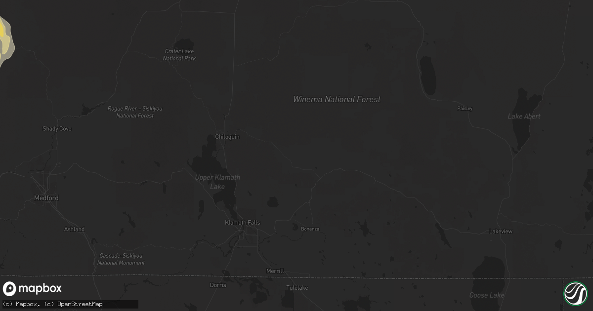 Hail map in Ione, OR on April 23, 2012
