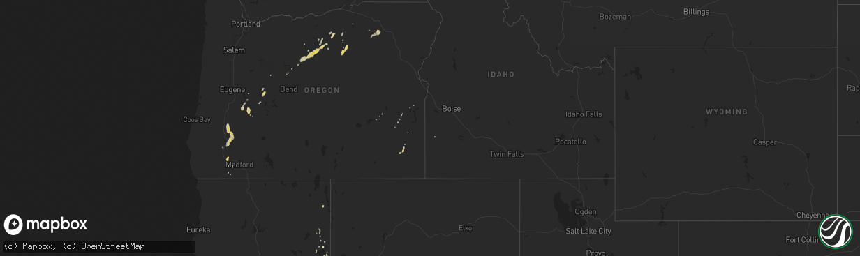 Hail map on April 23, 2012