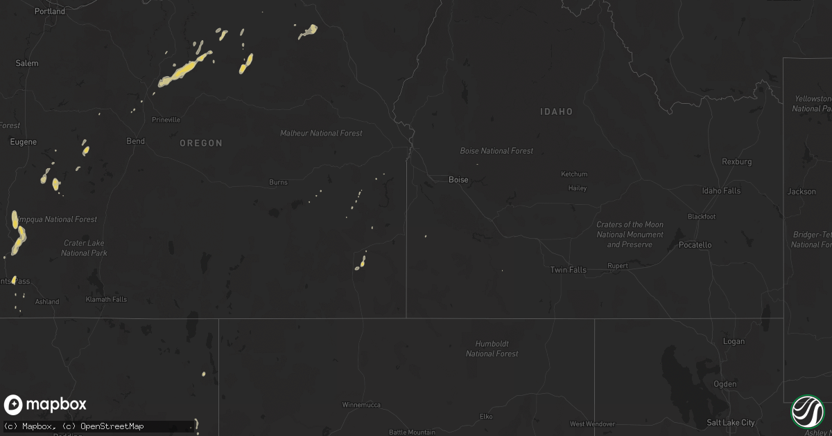 Hail map on April 23, 2012