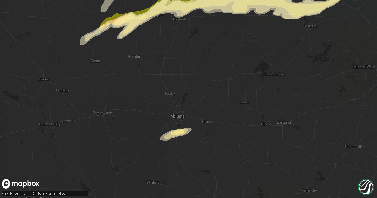 Hail map in Abilene, TX on April 23, 2014